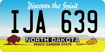 ND license plate IJA639