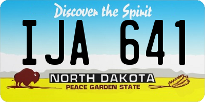 ND license plate IJA641