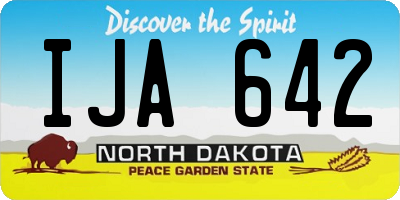 ND license plate IJA642