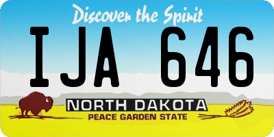 ND license plate IJA646