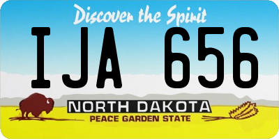 ND license plate IJA656