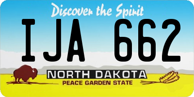 ND license plate IJA662