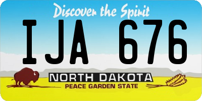 ND license plate IJA676