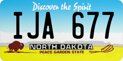 ND license plate IJA677