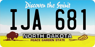 ND license plate IJA681