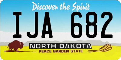 ND license plate IJA682