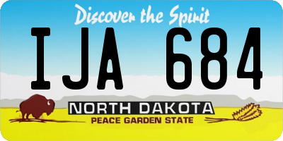 ND license plate IJA684