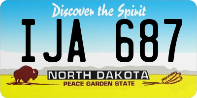 ND license plate IJA687
