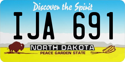 ND license plate IJA691