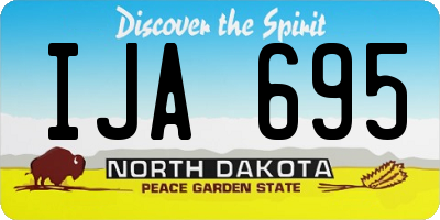 ND license plate IJA695