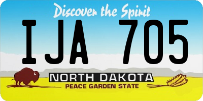 ND license plate IJA705