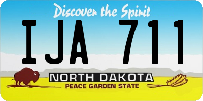ND license plate IJA711