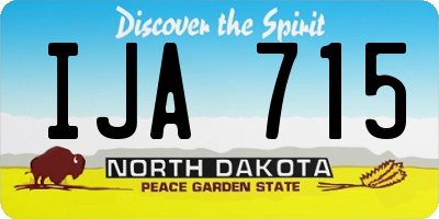 ND license plate IJA715