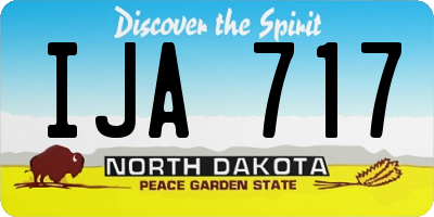 ND license plate IJA717