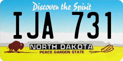 ND license plate IJA731