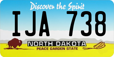ND license plate IJA738