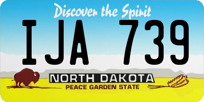 ND license plate IJA739