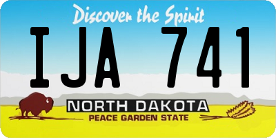ND license plate IJA741