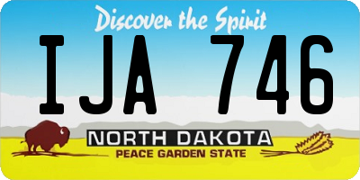 ND license plate IJA746