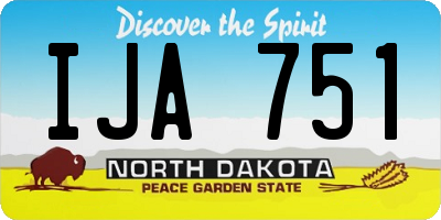 ND license plate IJA751