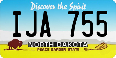 ND license plate IJA755