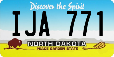 ND license plate IJA771