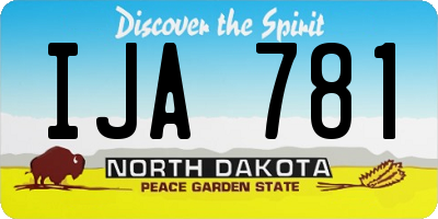 ND license plate IJA781