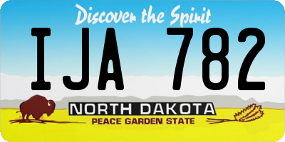 ND license plate IJA782