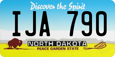ND license plate IJA790