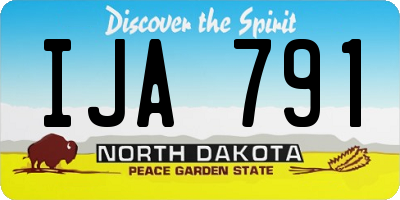 ND license plate IJA791
