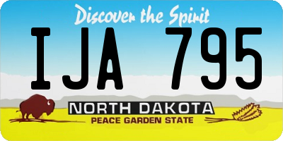 ND license plate IJA795