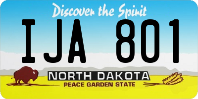 ND license plate IJA801