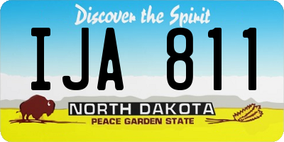 ND license plate IJA811