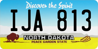 ND license plate IJA813