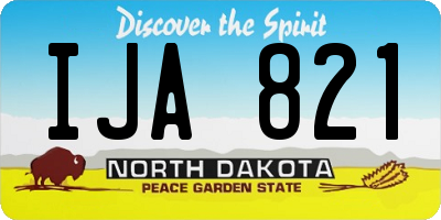 ND license plate IJA821