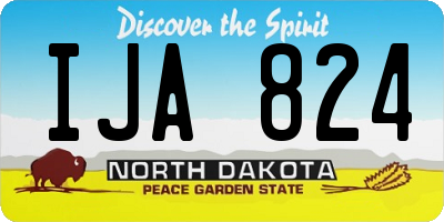 ND license plate IJA824