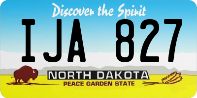ND license plate IJA827