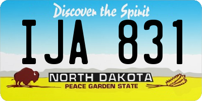 ND license plate IJA831