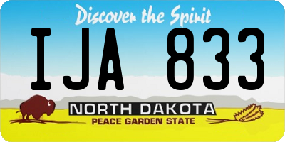 ND license plate IJA833