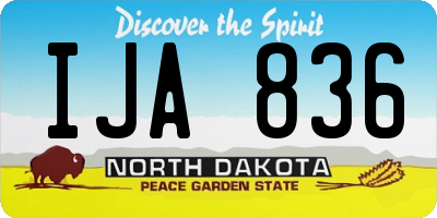 ND license plate IJA836