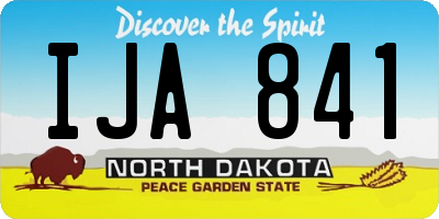 ND license plate IJA841