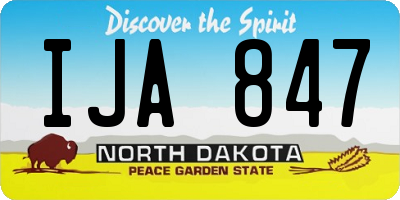 ND license plate IJA847