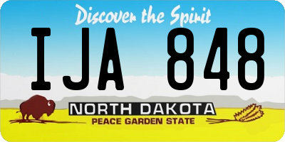 ND license plate IJA848