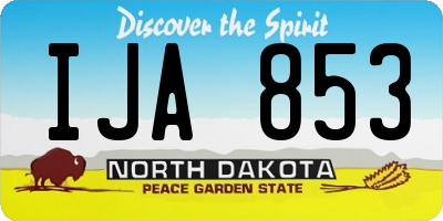 ND license plate IJA853