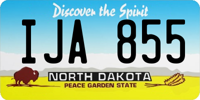 ND license plate IJA855