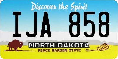 ND license plate IJA858