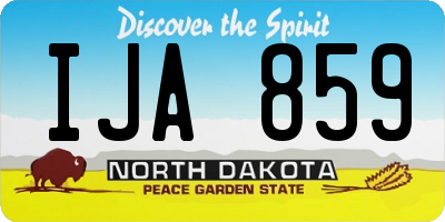 ND license plate IJA859