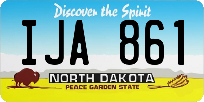 ND license plate IJA861