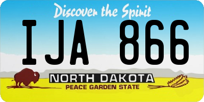 ND license plate IJA866