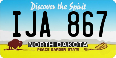 ND license plate IJA867